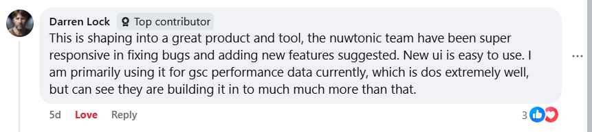 Testimonial from Darren Lock