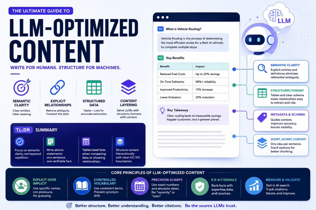 LLM-optimized content infographic generated by Nuwtonic Image 2.0